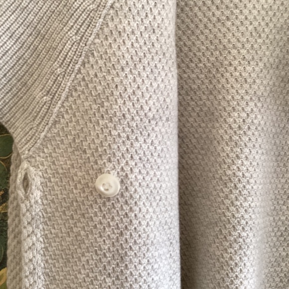 Mantovani Studio 100% Italian Cashmere Long Sweater Duster Coat Light Gray - Picture 6 of 16